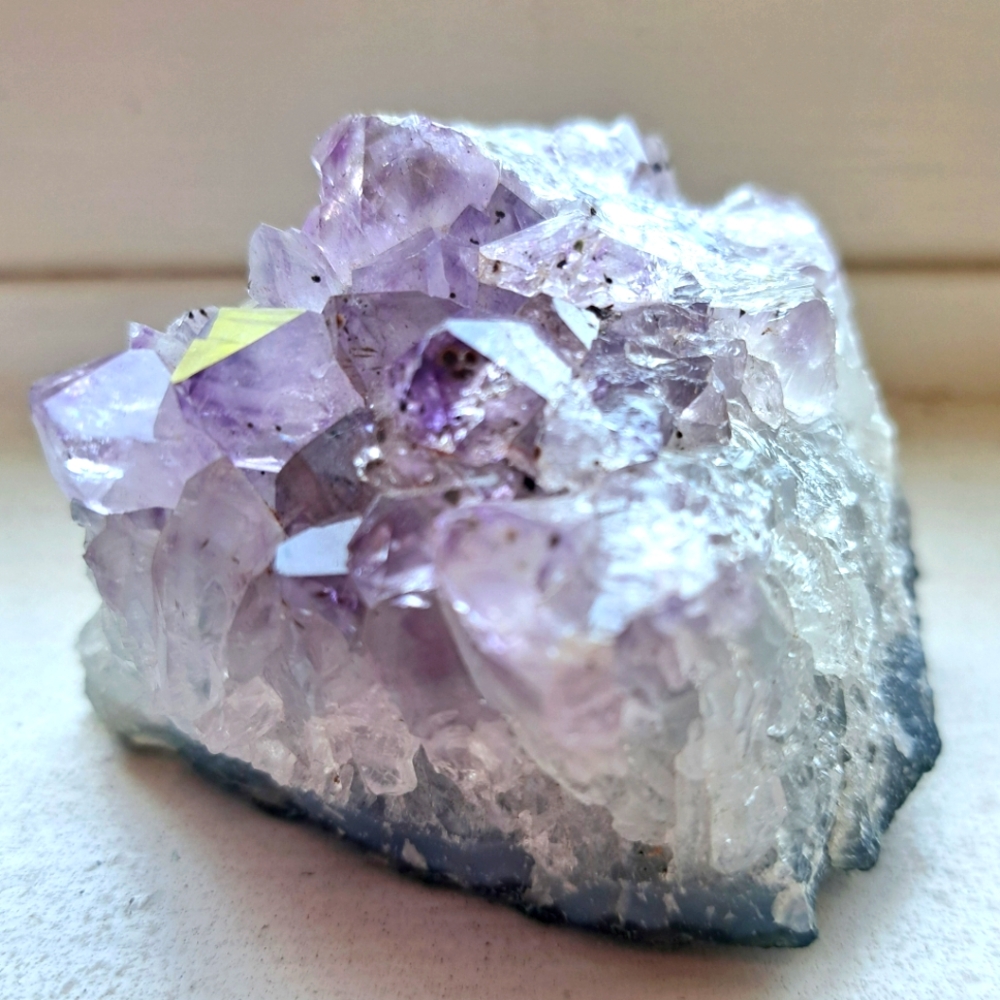 Purple Raw Amethyst Quartz Crystal Druzy Cluster
